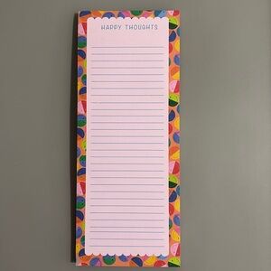 🙂Happy Thoughts Notepad With magnet On Back - Be Careful With The Magnet